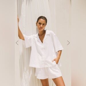 PIYAMA Lounge Set - Lyocell Linen - Coconut